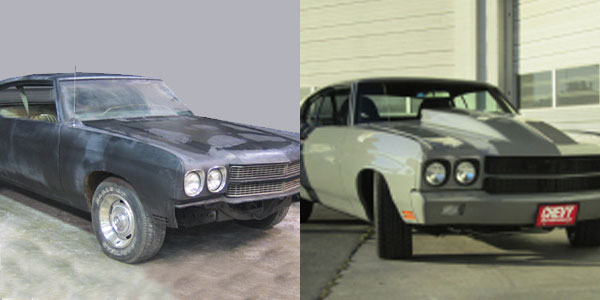 Hardcastle Auto Body Before & After Chevelle
